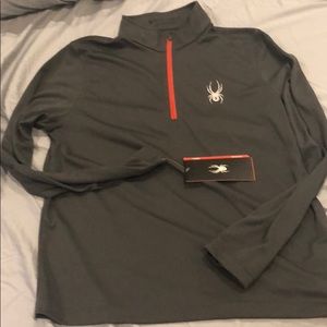 NWT Spyder Silver Dip Dry W.E.B. Men’s M t-neck 🕷